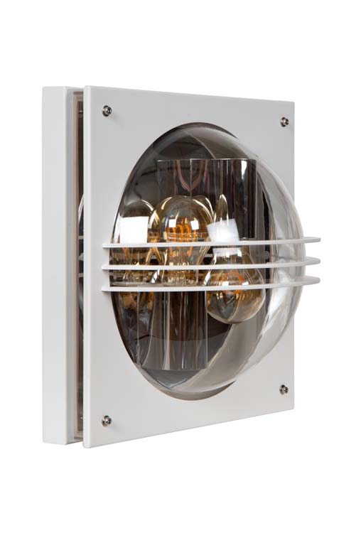Lucide PRIVAS - Applique murale Extérieur - 2xE27 - IP44 - Blanc