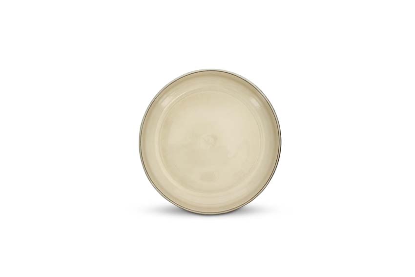 Assiette creuse Salt & Pepper Meridian en faïence beige Ø22x6cm