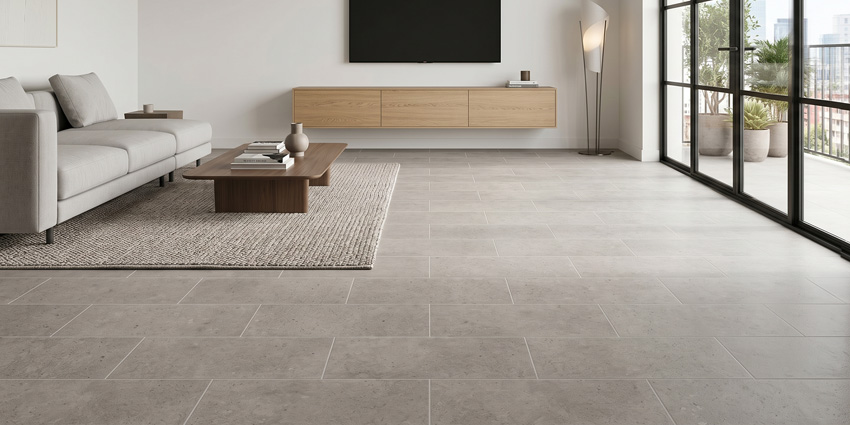 Carrelage de sol et mural Milla gris clair 30x60cm