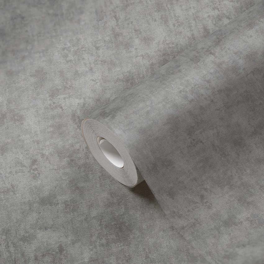 Vinyle sur papier peint intissé nuagé gris clair/gris foncé 0,53x10m