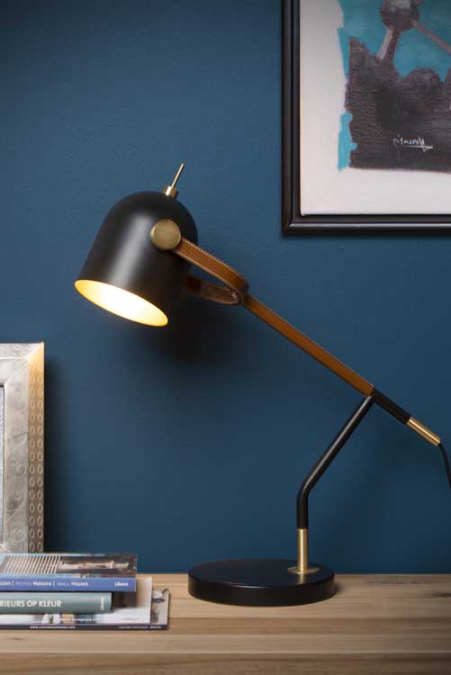 Lucide WAYLON - Lampe de bureau - E27 - Noir