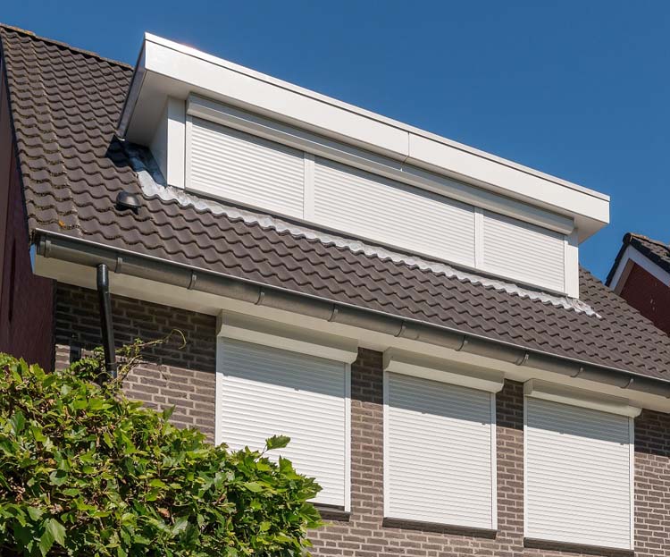 Rolluik Vito aluminium op maat elektrisch wit links