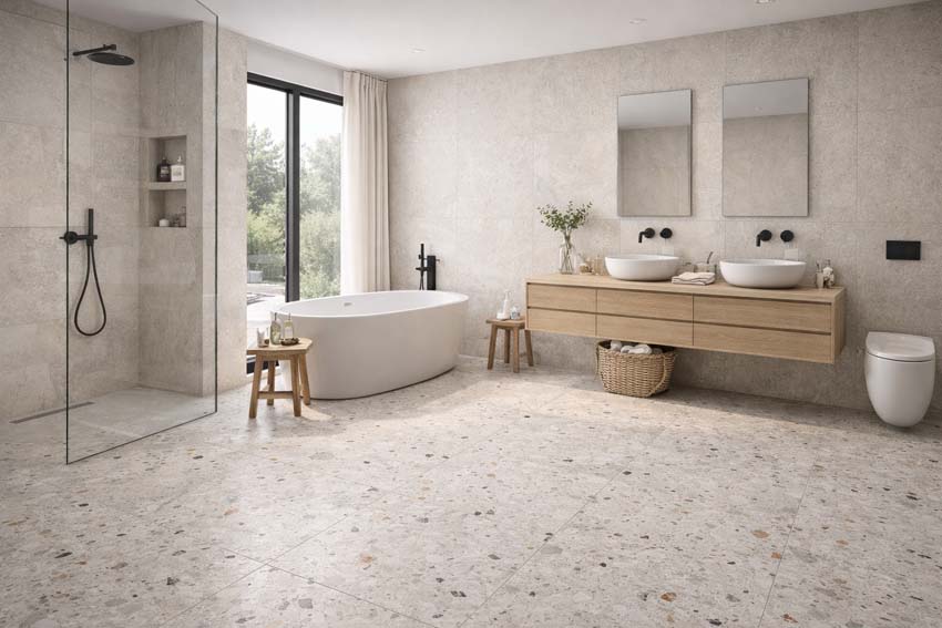 Vloertegel Dolce Vita mat terrazzo 100x100cm