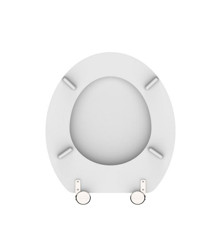 Siège de WC bois massif blanc
