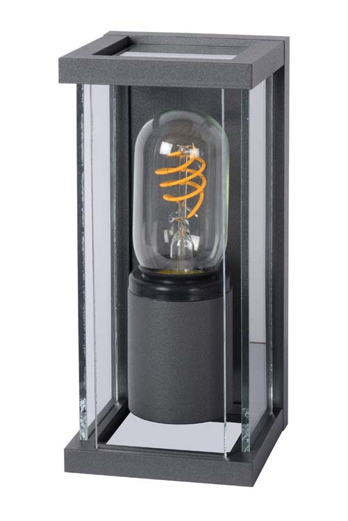Lucide CLAIRE MINI - Wandlamp Buiten - E27 - IP54 - Antraciet