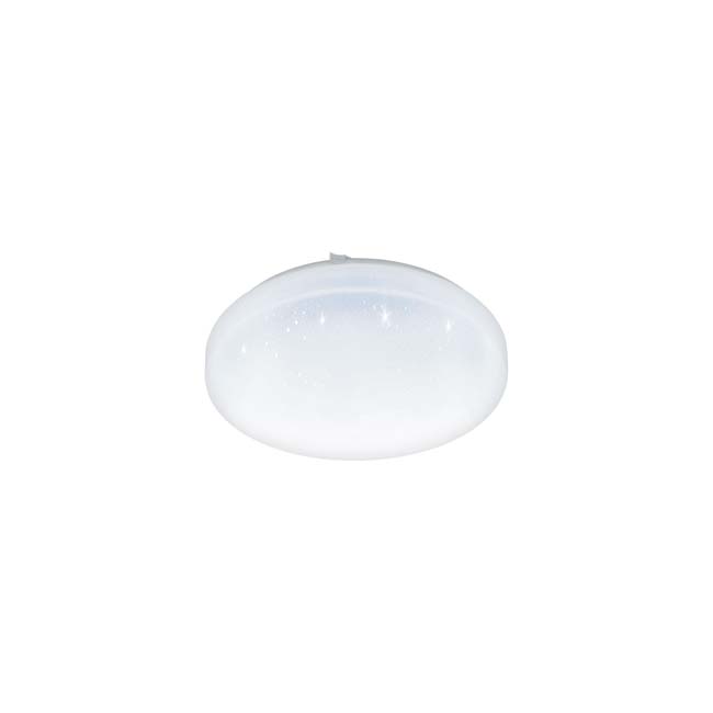 Plafonnier wit met kristaleffect diam 28 cm LED lamp 11.5W 1350 lumen