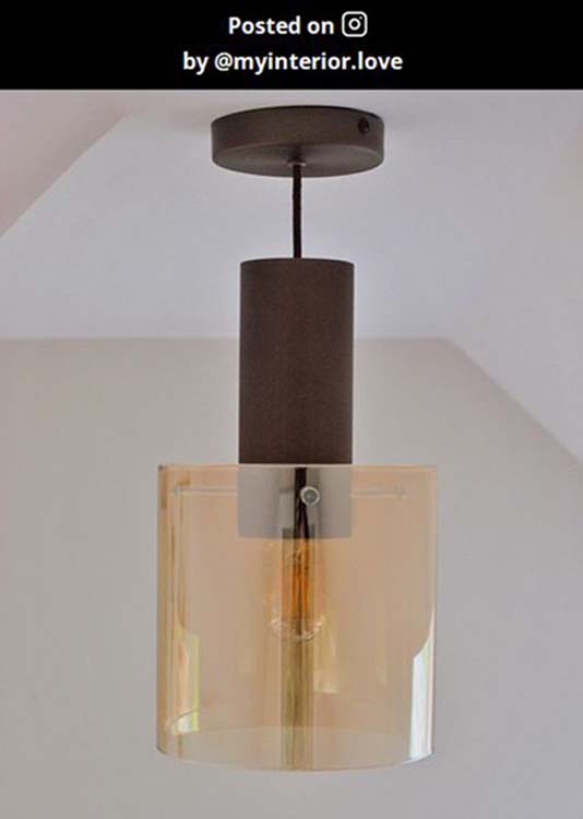 Hanglamp - amber - Ø20cm - E27 - 40W