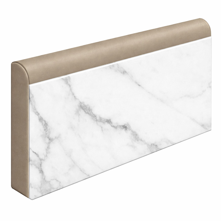 Plinthe Marmi Giovanni blanc brillant 7x60cm