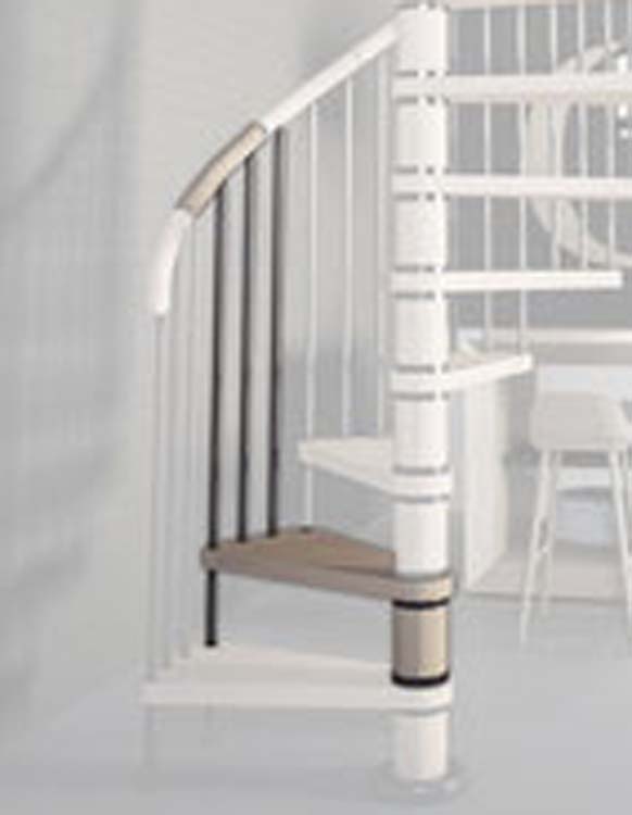Escalier en colimaçon métal Sonneberg 140cm marche supplémentaire