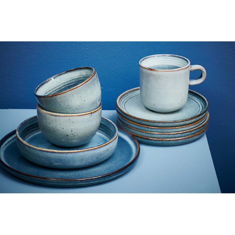 Assiette plate Duna bleue D21 cm