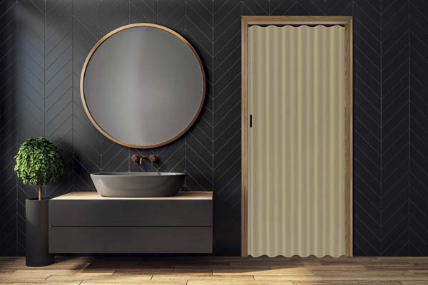 Porte pliante en cuir artificiel cream sur mesure