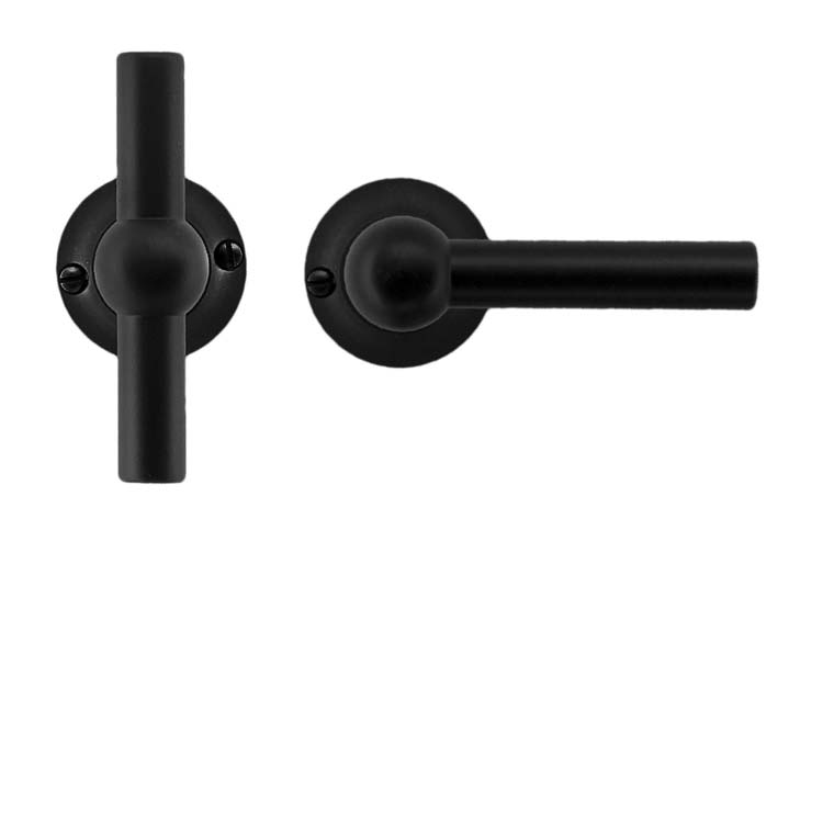 Poignée de porte pro pienza nouveau T+L noir sans rosace