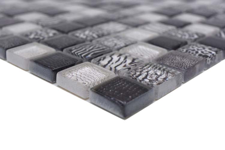 Mosaïque Crystal Wildlife noir brillant 29,8x29,8cm