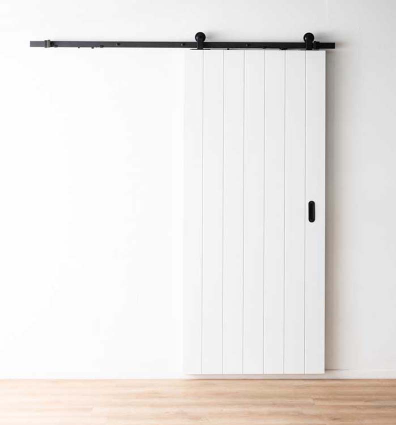 Porte coulissante complète Titus 93x211,5cm aggloméré + rail Antique - à peindre