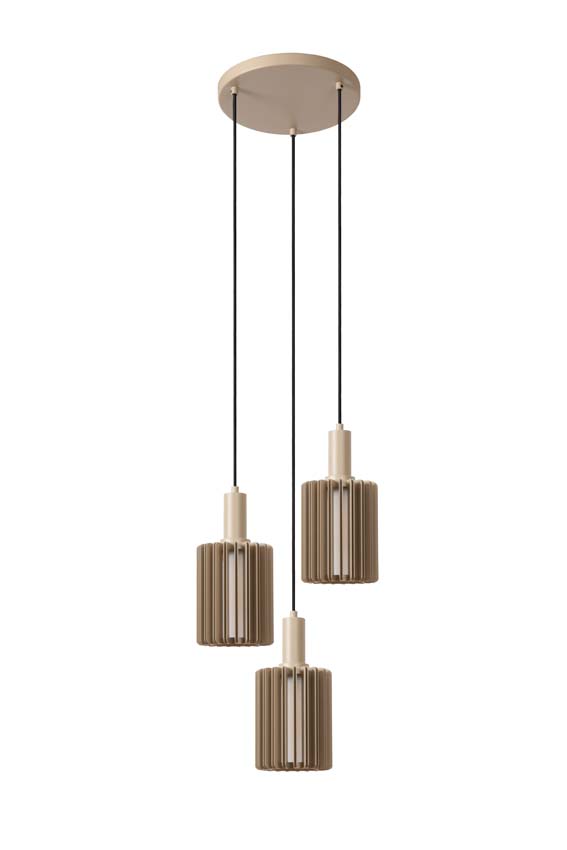 Suspension - taupe - Ø40cm - 3xE27 - 40W