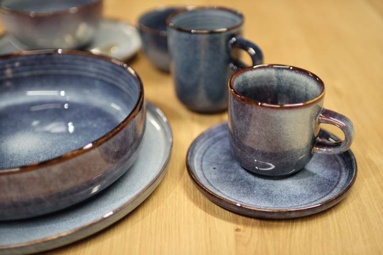 Serviesset Duna blauw compleet voor gezin