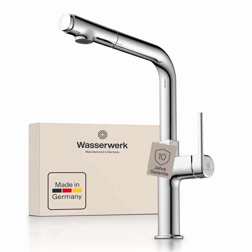 Robinet de cuisine Wasserwerk WK 11 chrome avec bec extractible