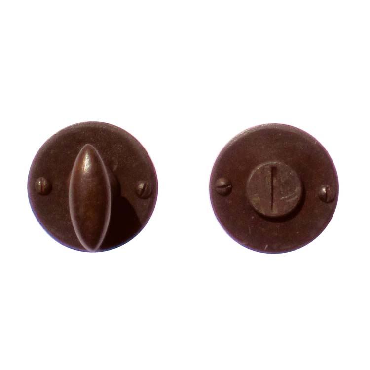 Quincaillerie toilette rond rouille