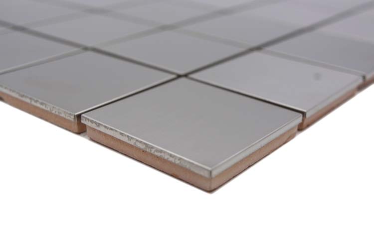 Mozaïek staal zilver vierkant4 29,8 x 29,8 cm