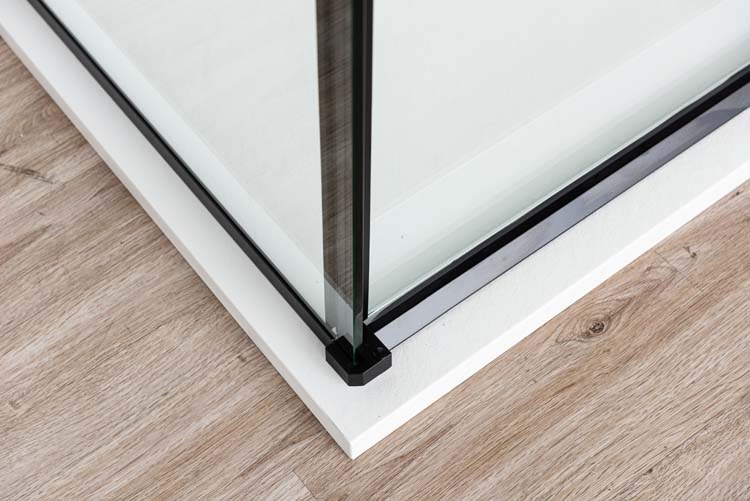 Doucheschuifdeur Uno zwart 137-140x200cm