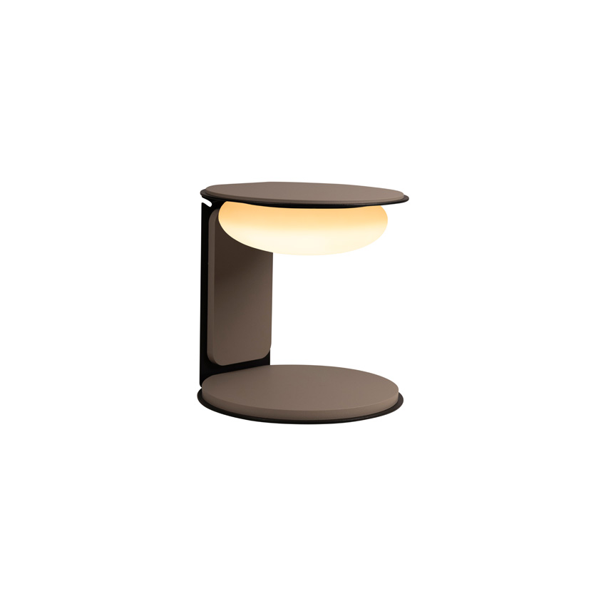 Lampe de table - Ø20cm - LED dimmable - 1x9W 3000K - Taupe