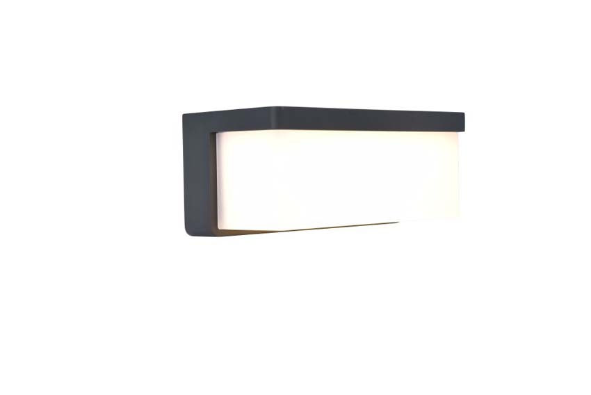 Applique murale extérieur - gris - H8,5cm - LED - 1x9W - 3000K - IP44
