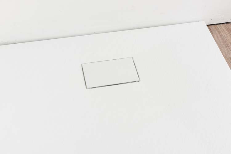 Douchebak Moby SMC mat wit leisteenlook 140x90cm