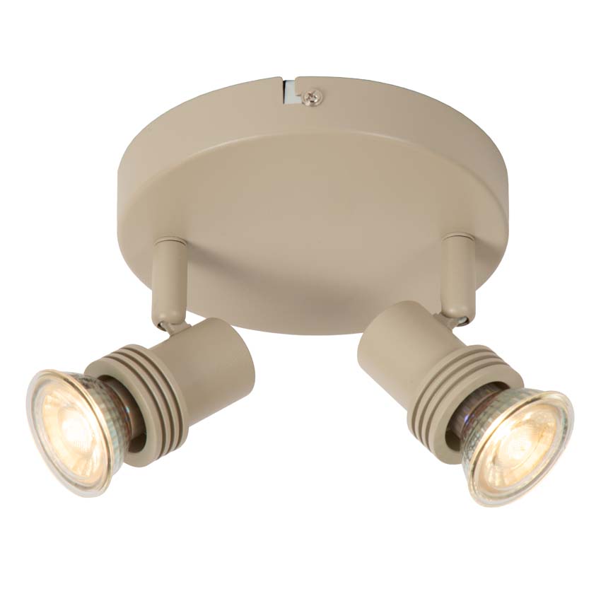 Lucide Kianti - Spot de plafond - Ø10cm - 1xGU10 - Taupe