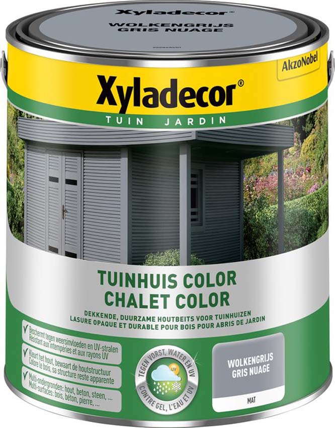 Lasure pour abri de jardin Xyladecor gris nuage 2,5L