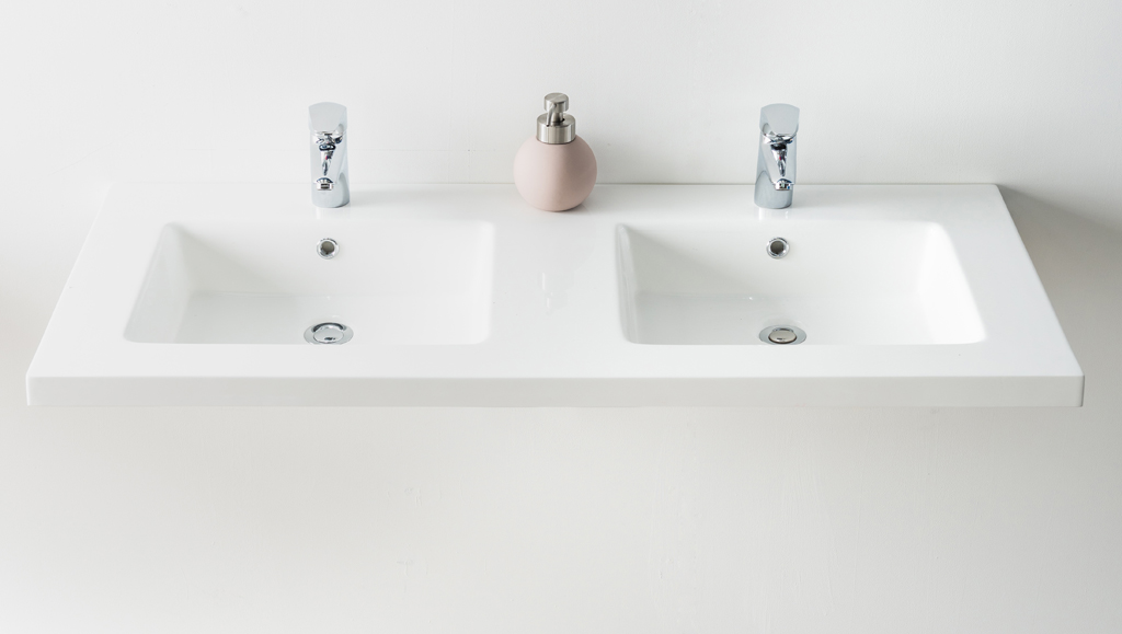 Lavabo Sanne double blanc 120x54x4cm