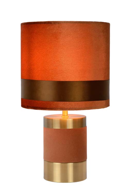 Lucide EXTRAVAGANZA FRIZZLE - Tafellamp - Ø 18 cm - 1xE14 - Bruin