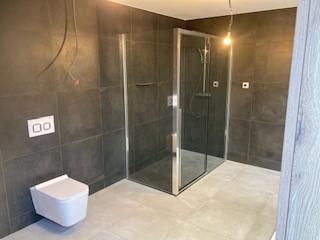 Douchewand Ulrich chroom profiel 88-90x200cm