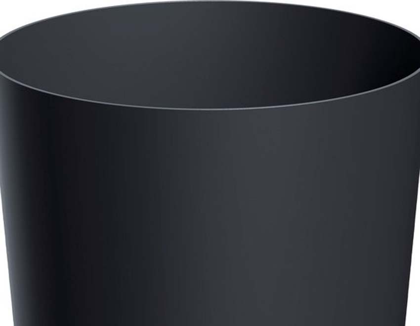 Bloempot Tubo kunststof donkergrijs Ø13xH11cm