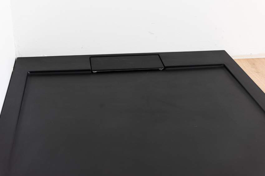 Douchebak Akon polybeton mat zwart 120x90cm
