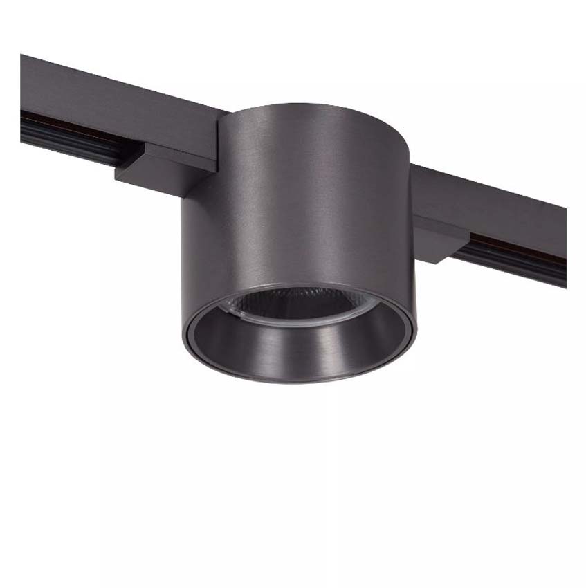 Lucide Premium Linial Lux Railspot - 1-fase Railsysteem / Smart Railverlichting - 48V - 1xLED Dimbaar - Mat Zwart Chroom