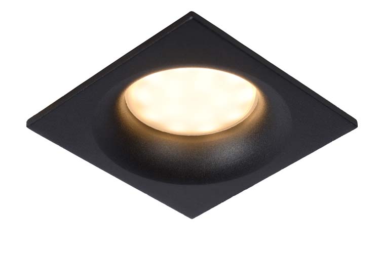 Spot encastré salle de bain - noir - GU10 - 5W - IP44