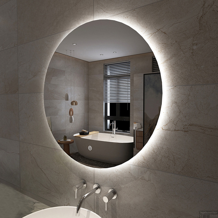 Miroir Karen rond avec LED et anti-buée 100x100cm