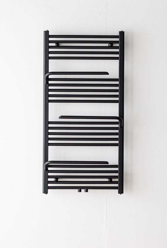 Handdoekradiator Dale 120x60cm enkel zwart 575W