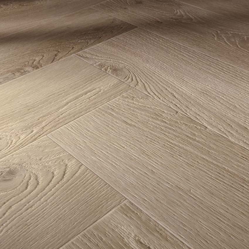 Sol vinyle Floorify Unagi 4,5mm chevron chêne naturel 75x12,5cm