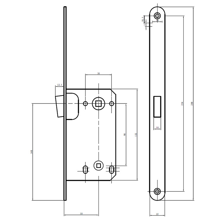 Magnetisch WC slot zwart invisible flat