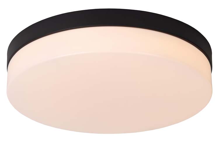 Plafondlamp badkamer - zwart - Ø34,5cm - LED - 24W - 2700K - IP44