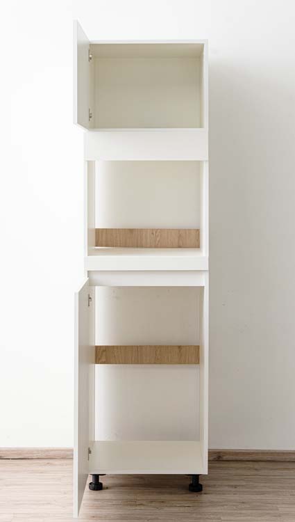 Keukenkast Plenti kolomkast voor oven en koelkast wit 60x208cm