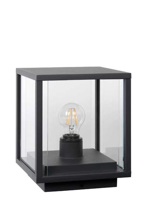Lucide CLAIRE - Borne extérieur Extérieur - E27 - IP54 - Anthracite