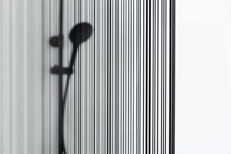 Paroi de douche Alec verre transparant avec lignes noir 117x200cm