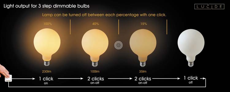 G80 - Ampoule filament - Ø 8 cm - LED Dim. - E27 - 1x8W 2700K - 3 StepDim - Opalin