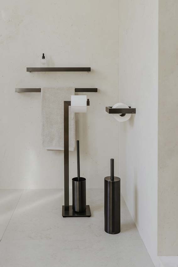 Toiletbutler Zack Linea acier inoxydable graphite