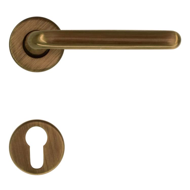 Poignée de porte firenze bronze rosace cylindre