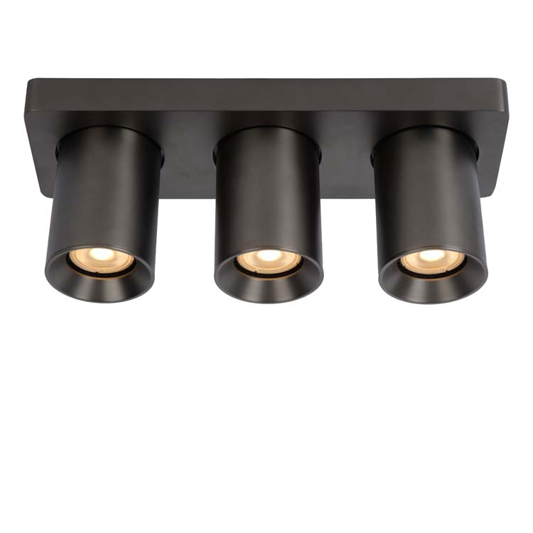 Spot de plafond noir LED DTW 3xGU10 5W