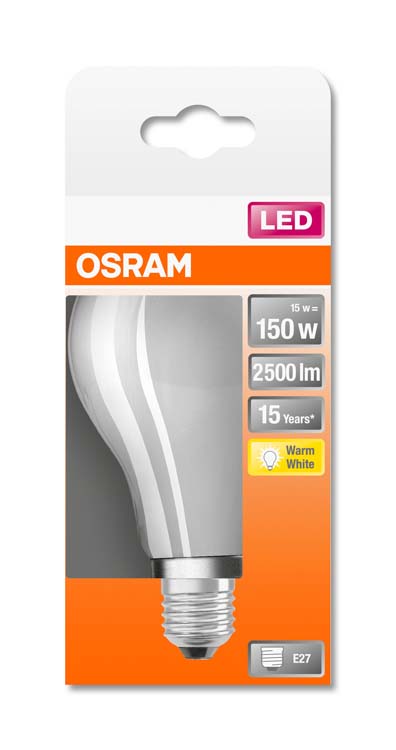 LED lamp retro classic 150 E27 16W warm wit mat