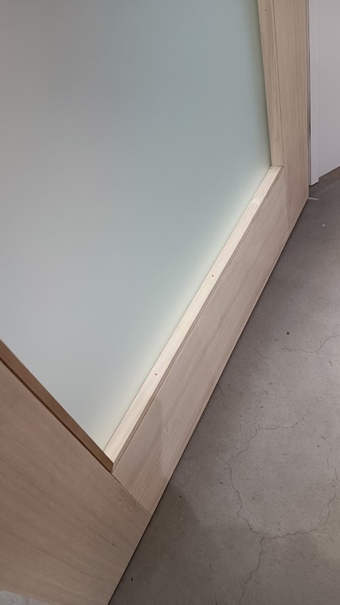 Complete binnendeur Vento mat glas/massief hout 201,5x78cm omkeerbaar + deurkast wit 16,5cm